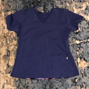 Vera Bradley navy scrub top- worn a few times